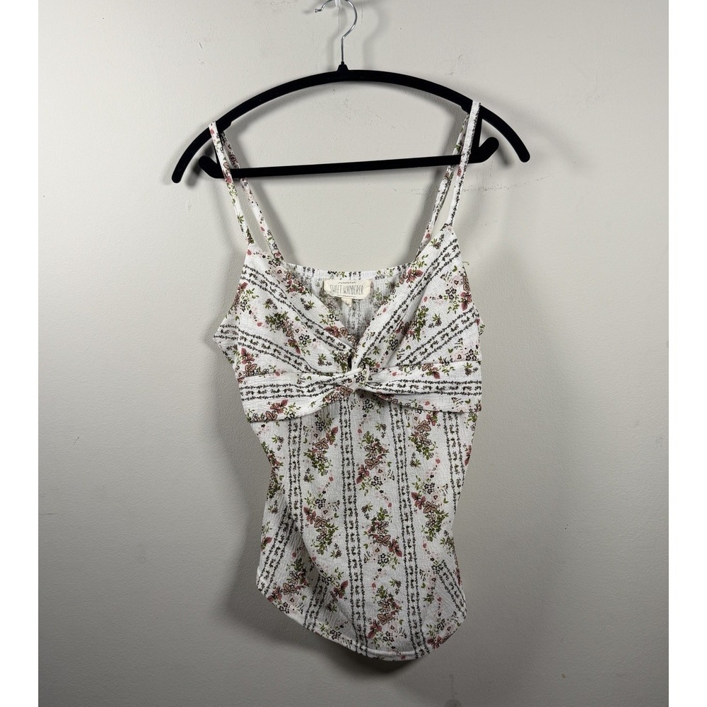 Sweet Wanderer Womens Large Floral Babydoll 90s Y2k Cottage Fairy Top Tank